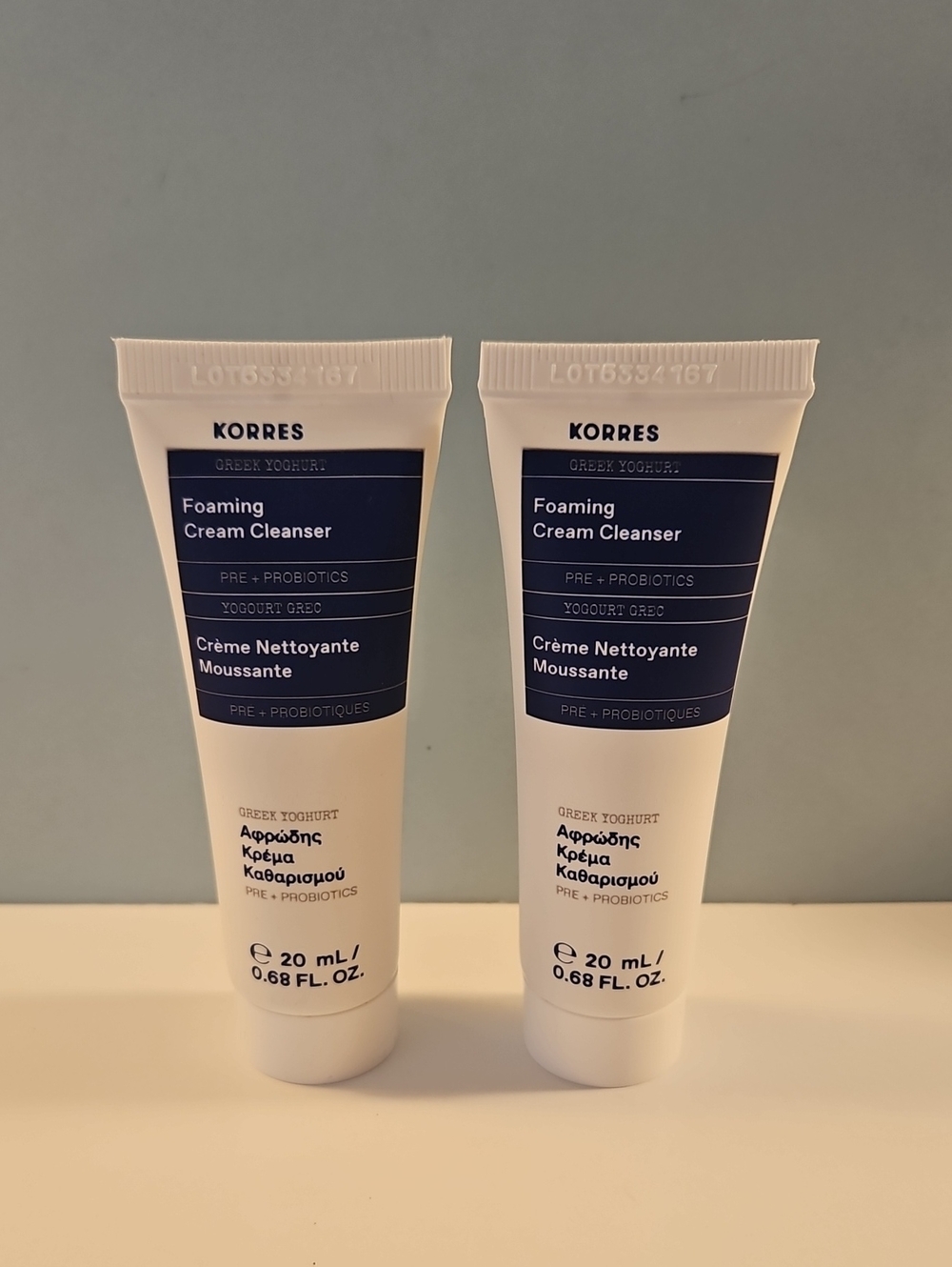Lot of 2 - Korres Foaming Cream Cleanser 20 Ml. each